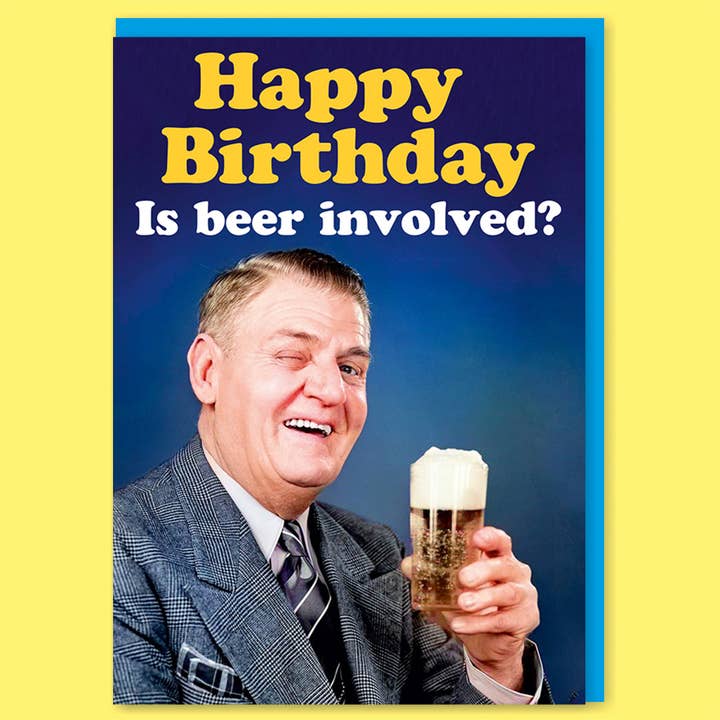 ¿Hay cerveza de por medio? Tarjeta de felicitación para venta al por mayor de Dean Morris Cards