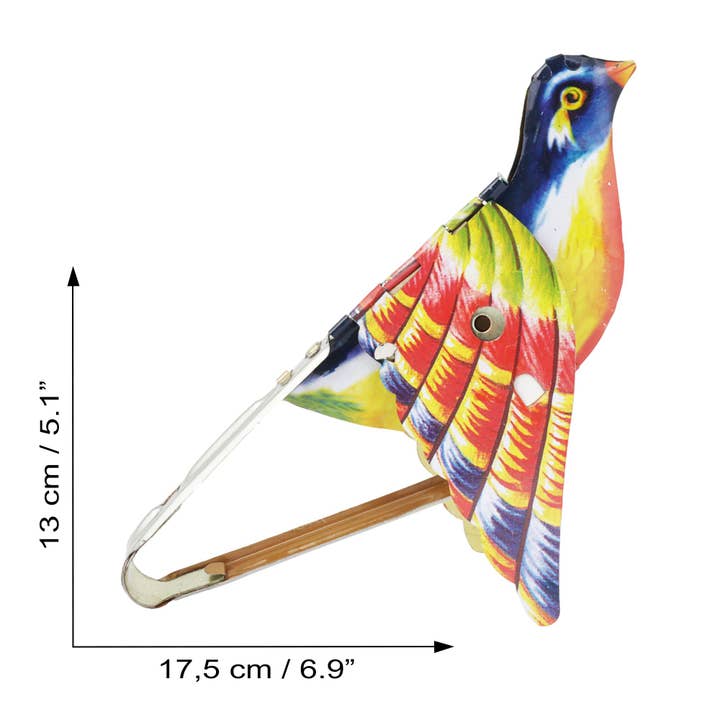 Tribal Trade GmbH - Wholesale Decorative Figurine - Tin toy bird whistling sparrow tin bird 024