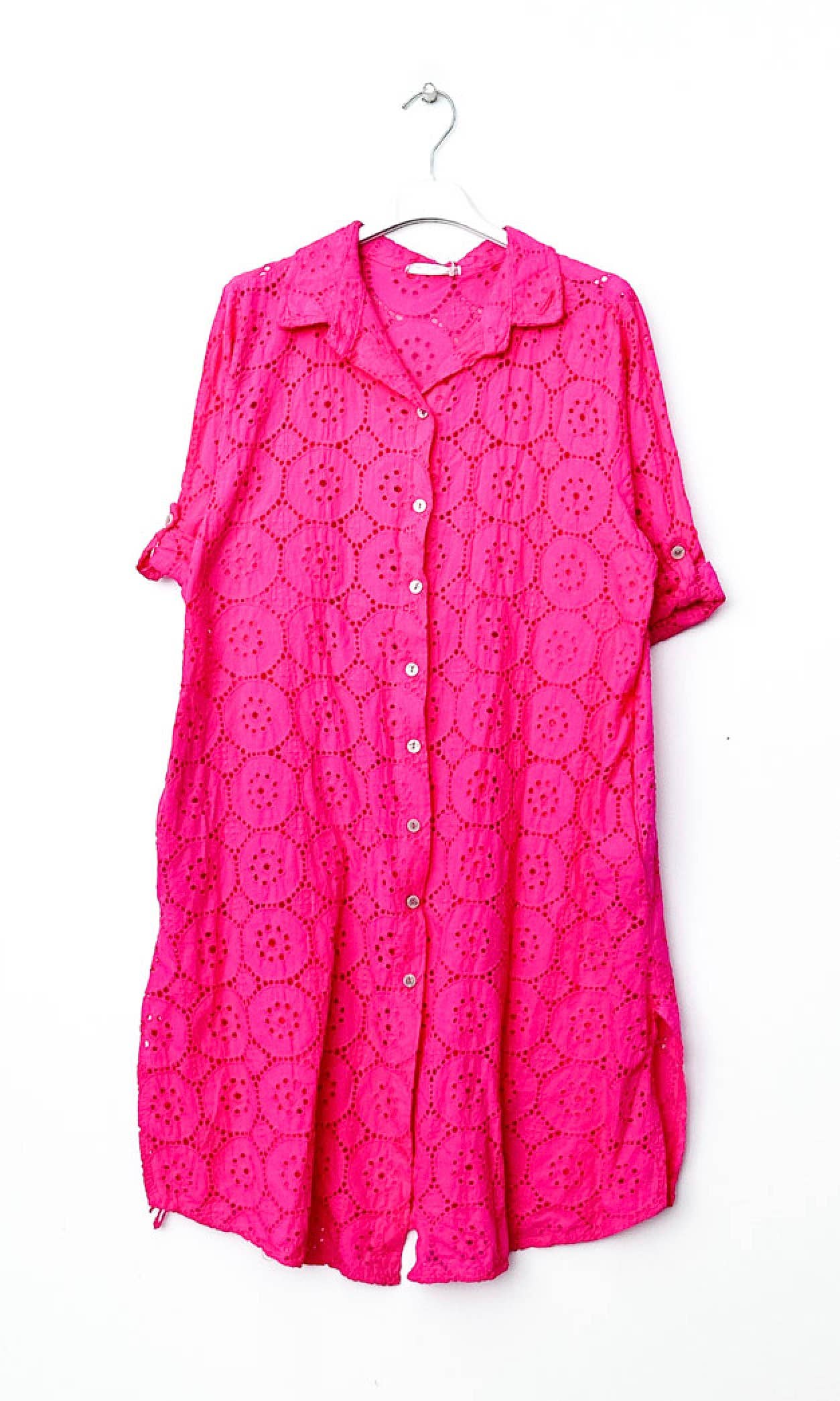 Happy look - Wholesale Dress - Women's - English embroidery shirt dress 3