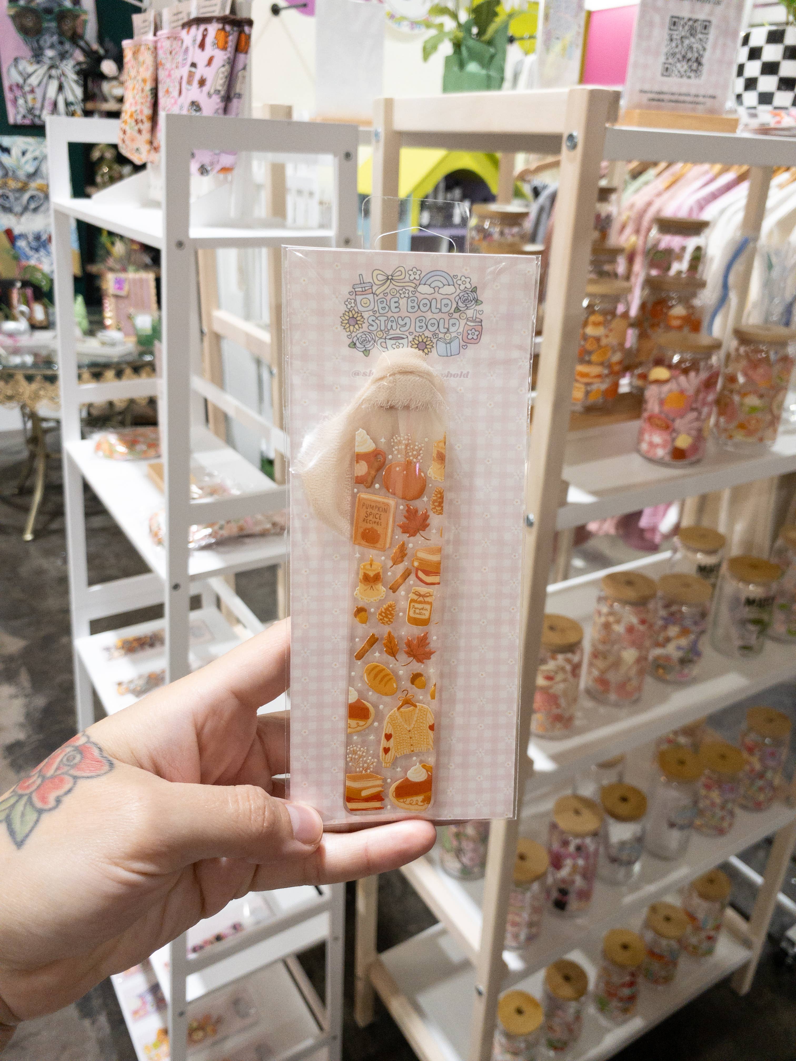 Be Bold Stay Bold - Wholesale Bookmark - Pumpkin Spice Acrylic Bookmark 0