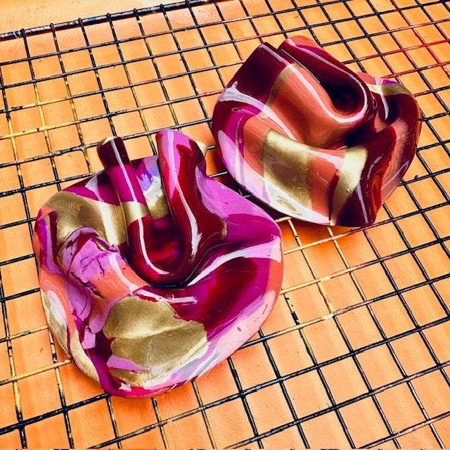 AND-MADE by Hand - Vente Boucles d'oreilles pendantes - LEXI Clou Classique - Toutes les Couleurs6