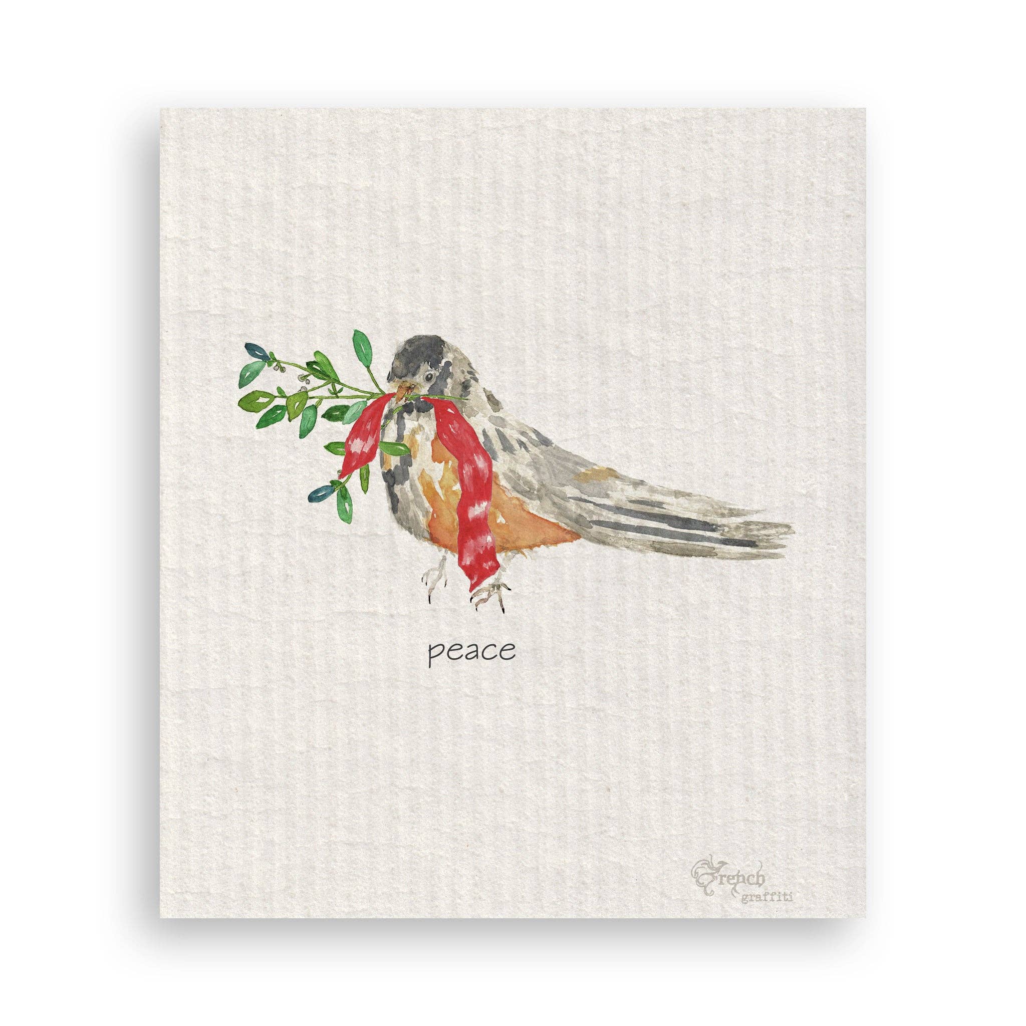 French Graffiti - Wholesale Tea Towel - Peace Bird16