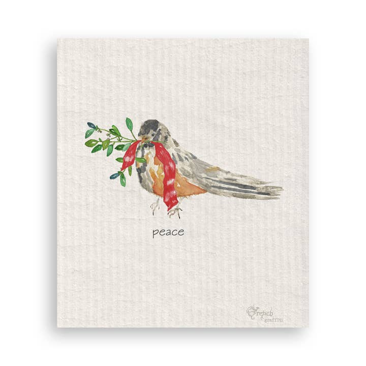 French Graffiti - Wholesale Tea Towel - Peace Bird16