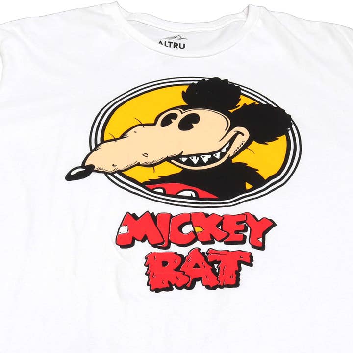 Official Mickey Rat In Spotlight Tee in White for wholesale on Faire