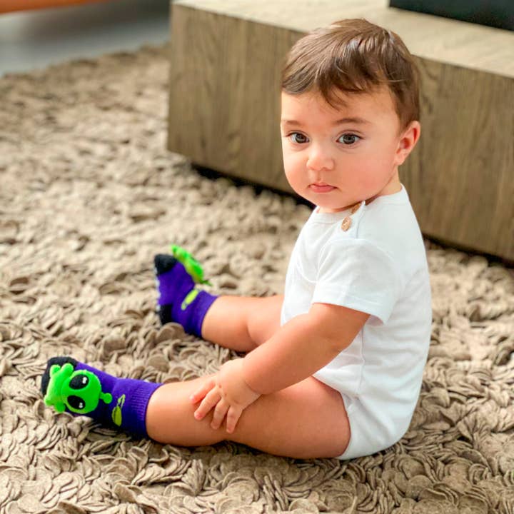 Liventi - Wholesale Sokken - Baby - Baby Alien - Boogie Toes Baby Rammelaar Sokken