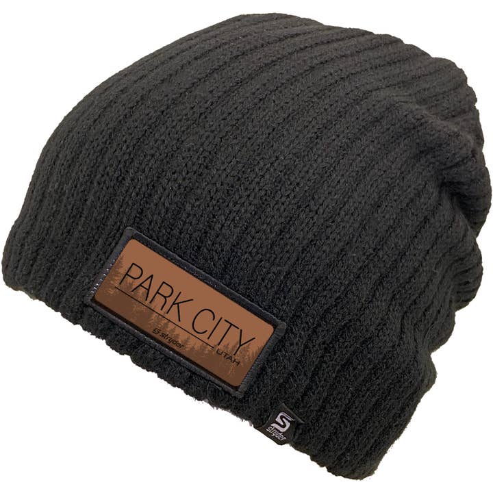 Park City Destination Orange on Black for wholesale by Stryder Gear