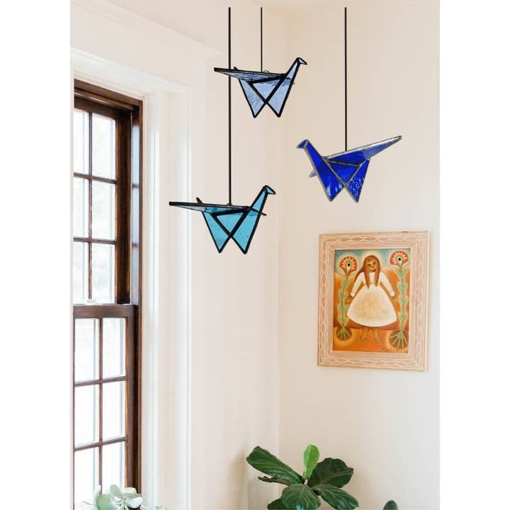 Samara Designs Studio - Wholesale Suncatcher - Stained Glass Origami Crane Suncatchers | Hanging Decor10