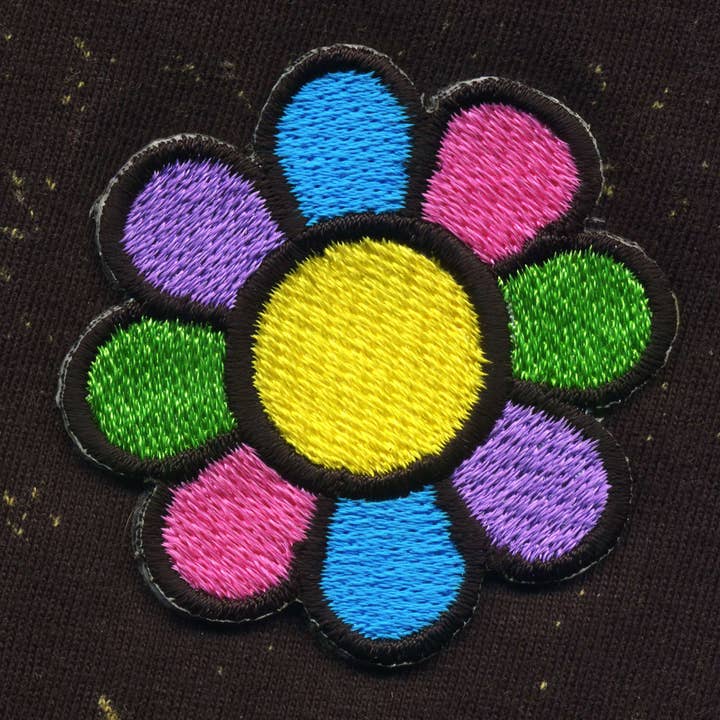 Tribal Trade GmbH - Wholesale Patch - Flower patch yellow-blue-green-pink-purple patch1