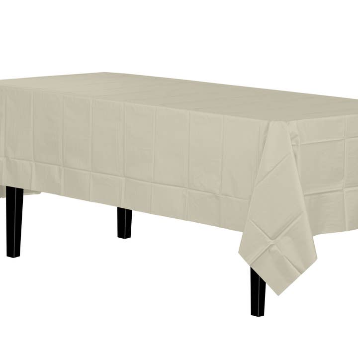 Ivoire Nappe jetable en plastique ivoire — 54 po x 108 po en vente sur Faire
