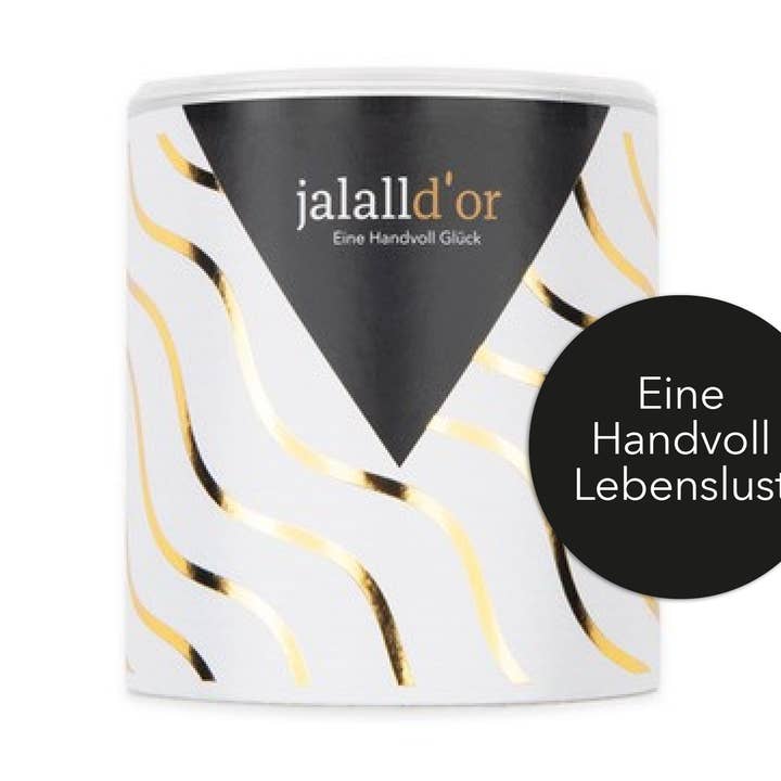 Dose "Eine Handvoll Lebenslust"- Wasabiufos für den Großhandel von Jalall D´or