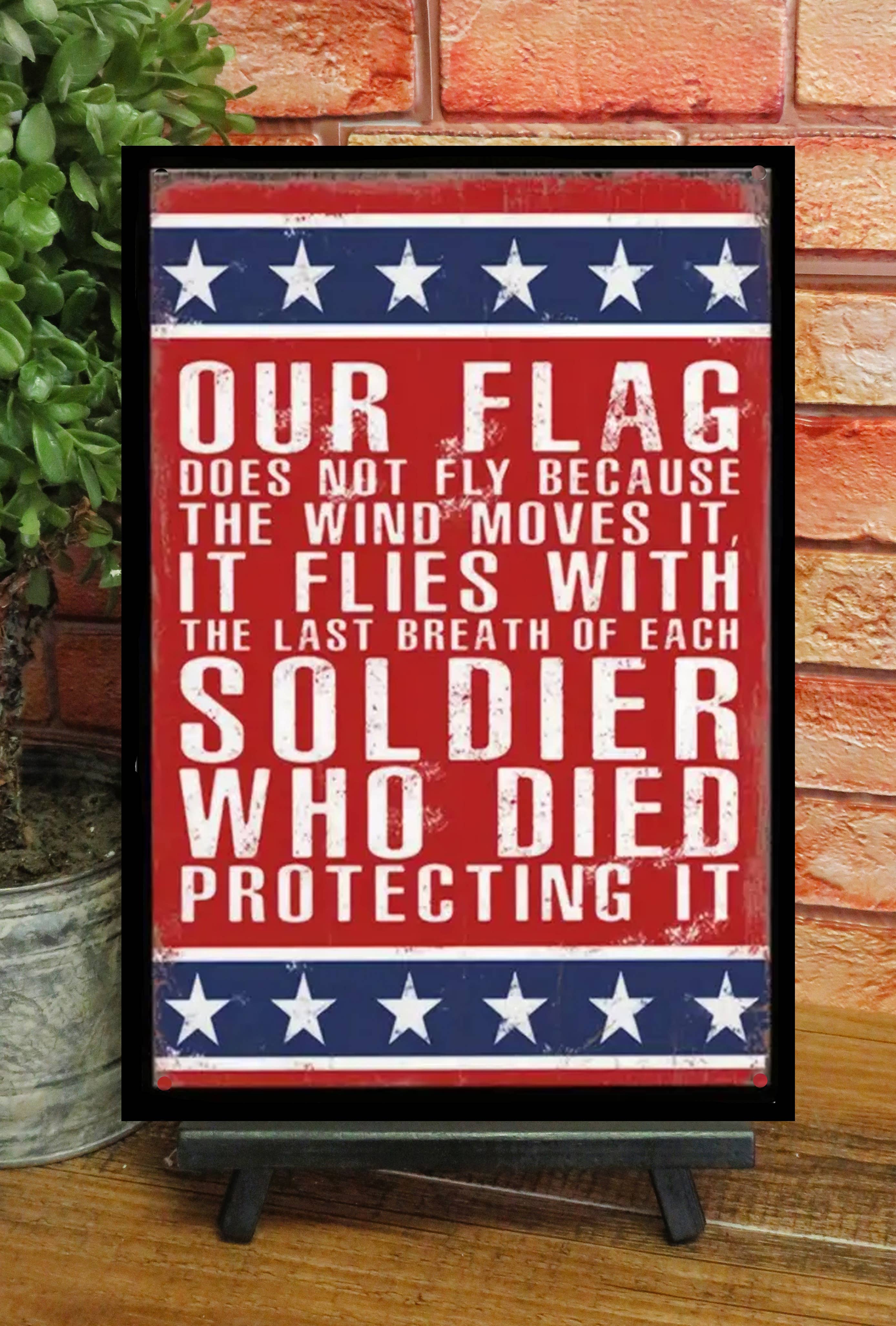 Bad Bunny Designs - Wholesale Sign - Our Flag Does Not Fly Because The Wind Moves It   Sign
  0