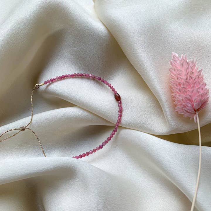 PINK TOURMALINE DOLLY BRACELET (BDO1) for wholesale by Sophie Deschamps Bijoux