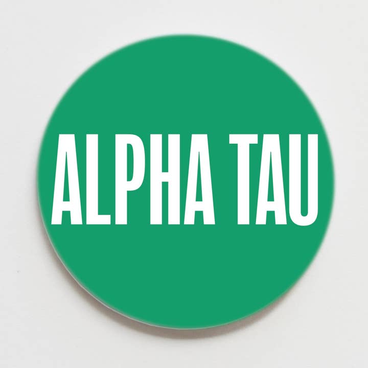 Alpha Sigma Tau Simply Greek Button- 3.00 inch for wholesale by Good Vibez Collegiate