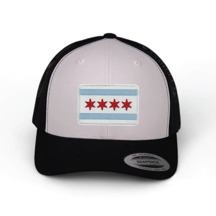 Cotton Mule - Wholesale Trucker Hat - Unisex - Chicago Flag Patch Trucker Hat8