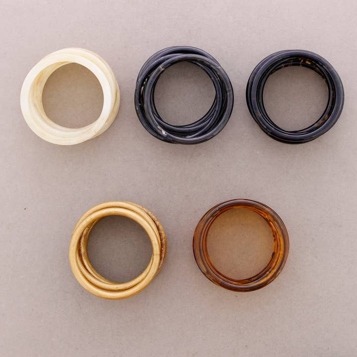 Sonata - Wholesale Jewelry Set - Rigid Resin Bracelet Set1