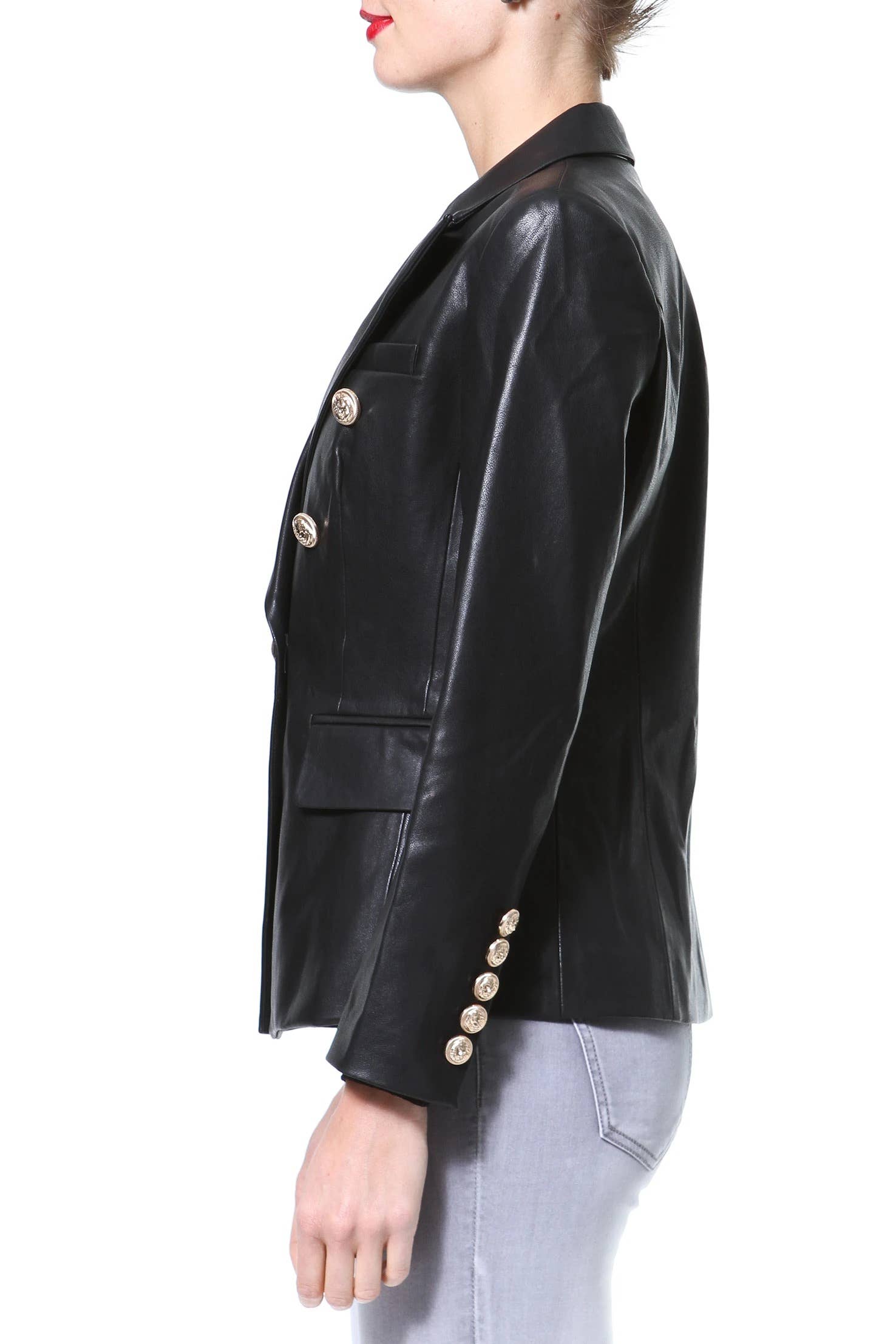 Luxe & Leather by Madonna & Co - Wholesale Blazer - Dames - Luxe leren blazer2