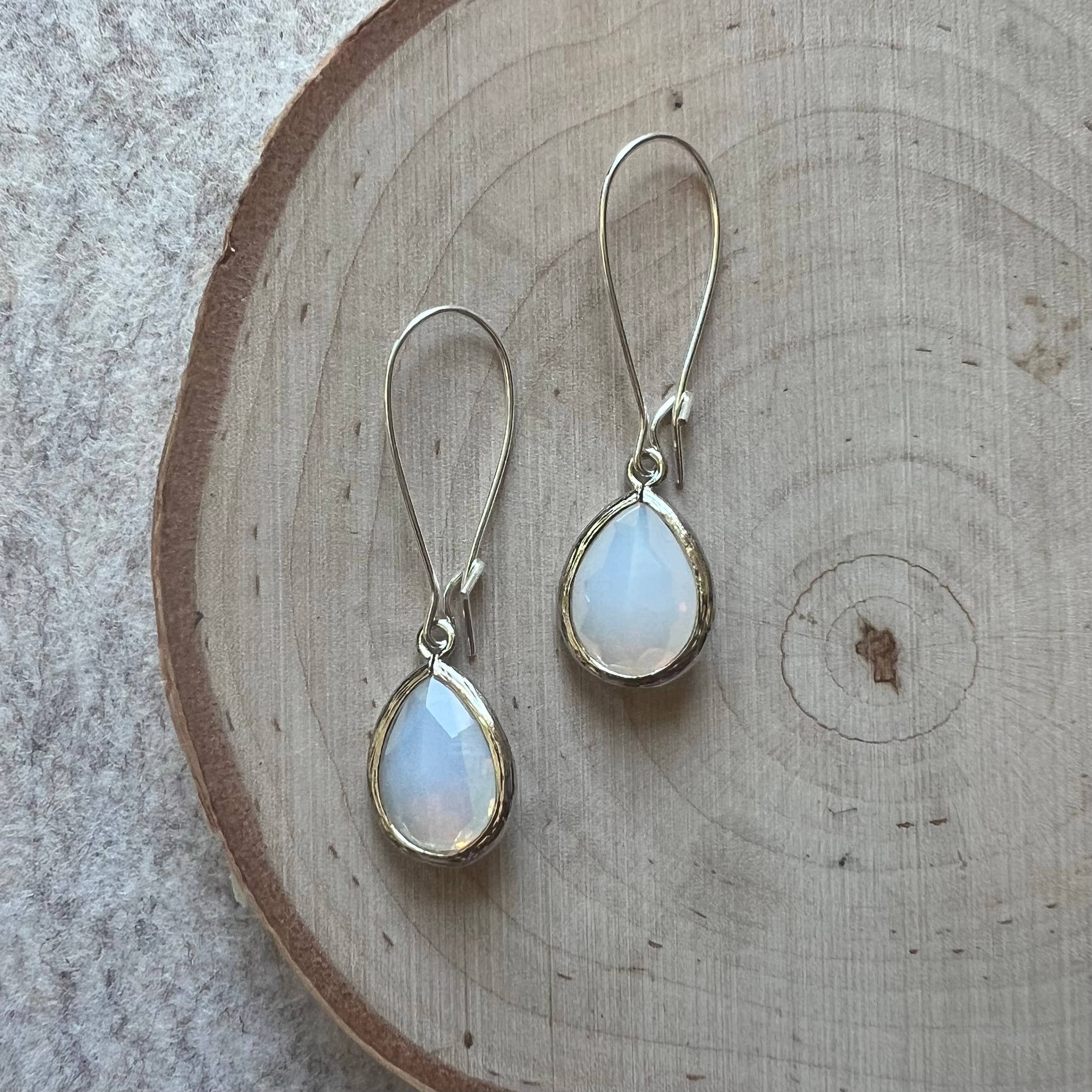 Dana Herbert - Wholesale Dangle Earrings - Silver Jane Bezel Glass Short Dangle Earrings18