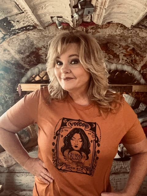 Voodoo Bliss Pumpkin Crew Neck Tshirt for wholesale by Vintage Bliss