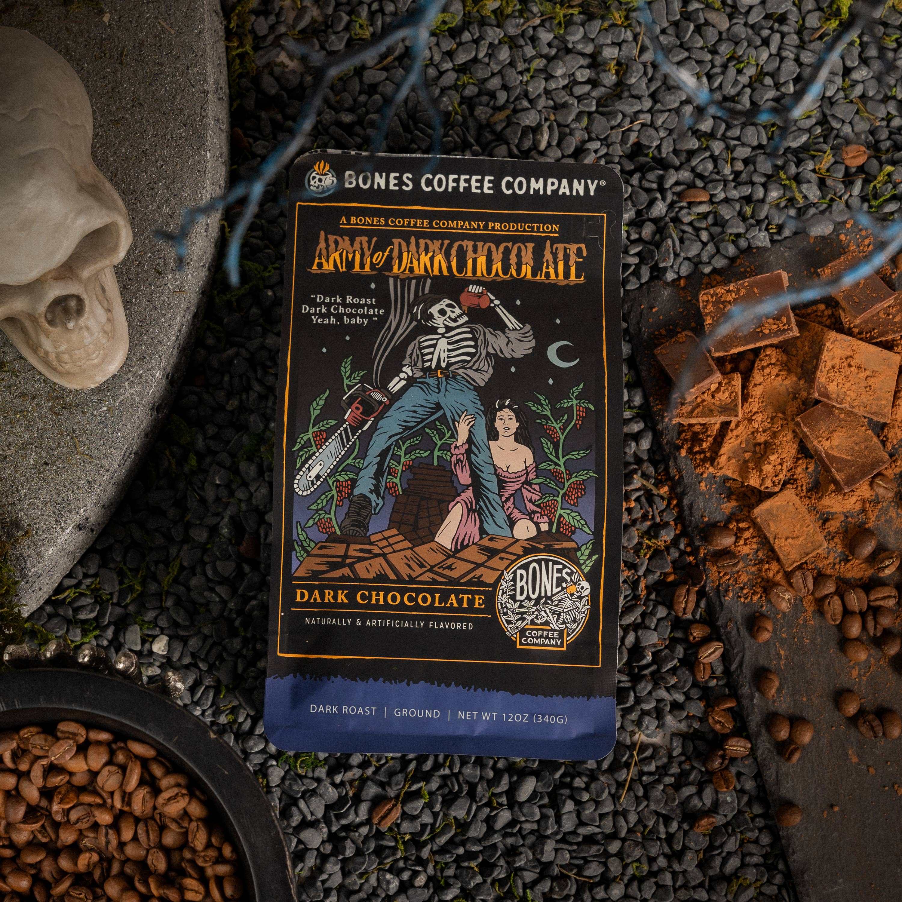 Bones Coffee Company - Vendita all'ingrosso Caffè in grani - Army of Dark Chocolate Coffee | 340 g | Chicchi interi e macinato6