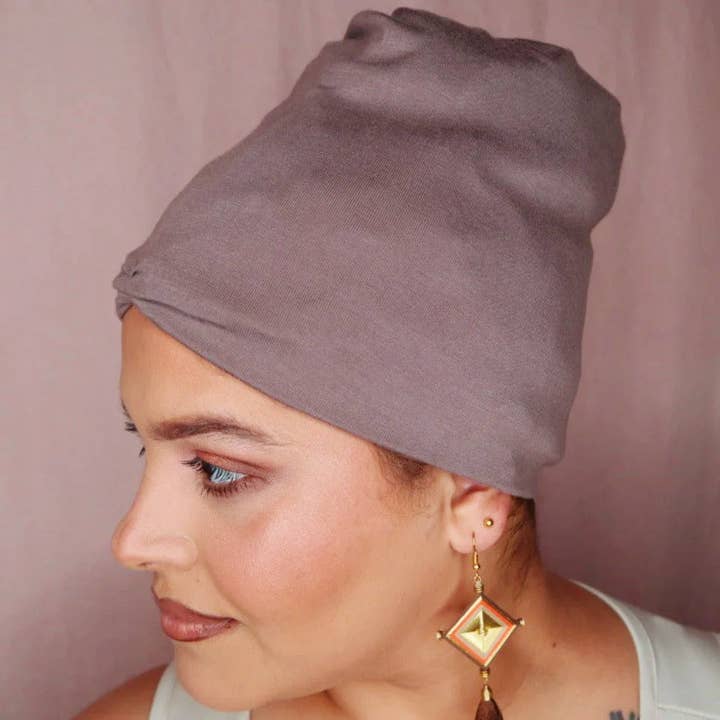 Woven Royal - Wholesale Sleep Cap / Bonnet - Women's - Anacaona Taupe Afrona3