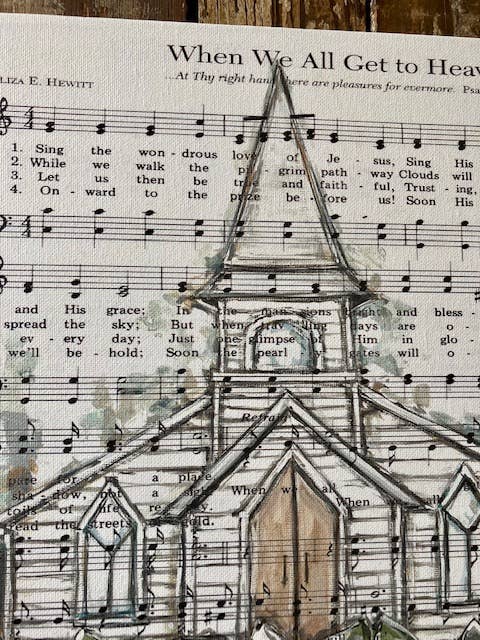 Rustic Nester - Vente Affiche d'art - Impression de chanson ancienne église, décoration murale d'église, décoration intérieure spirituelle1