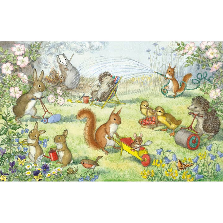 Her går vi i haven af Molly Brett - Børneprint for engroshandel hos Ganymed Press