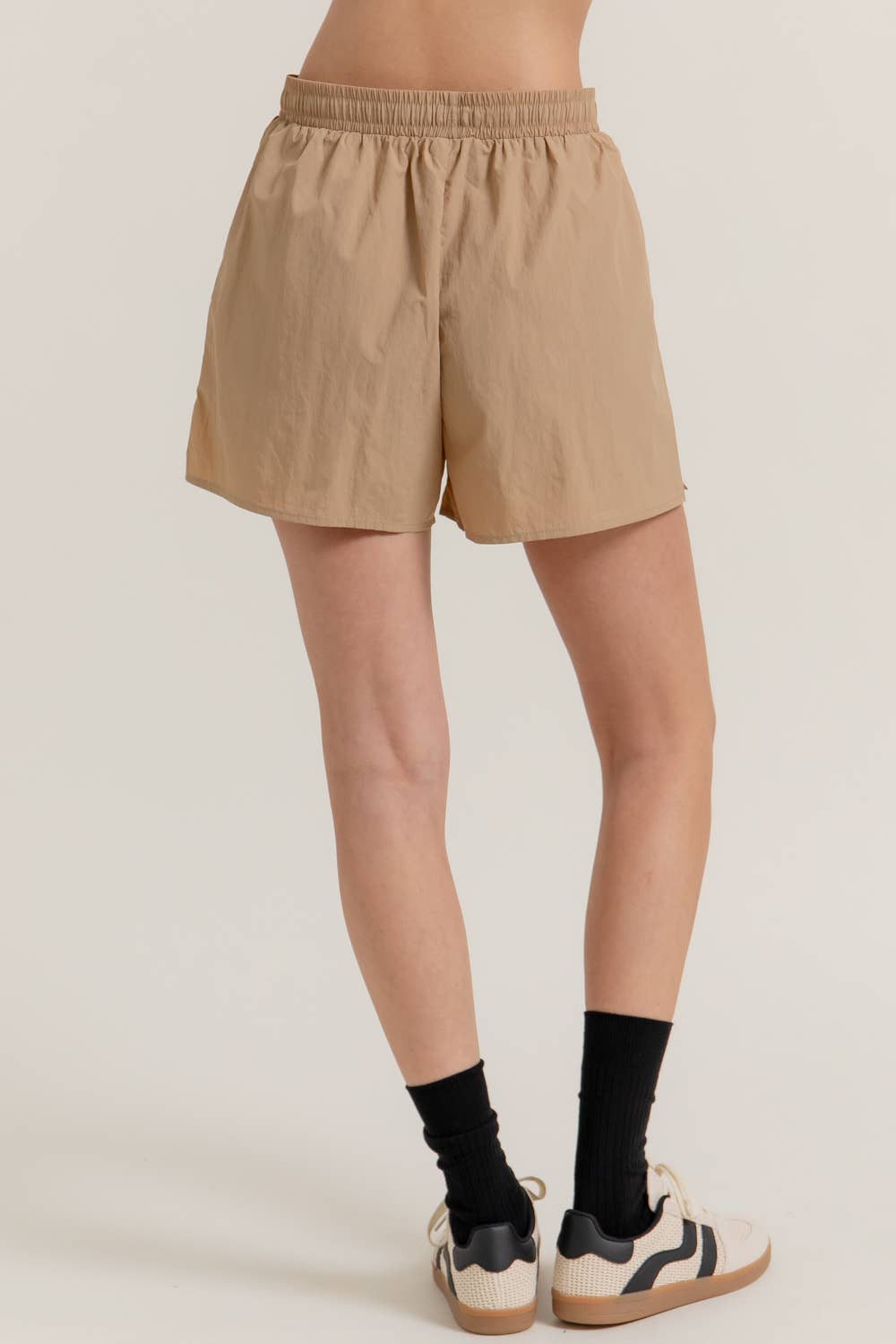 Active Basic | Active USA - Wholesale Athletic Shorts - Women's - Anorak Fabric Side Slit Workout Shorts10