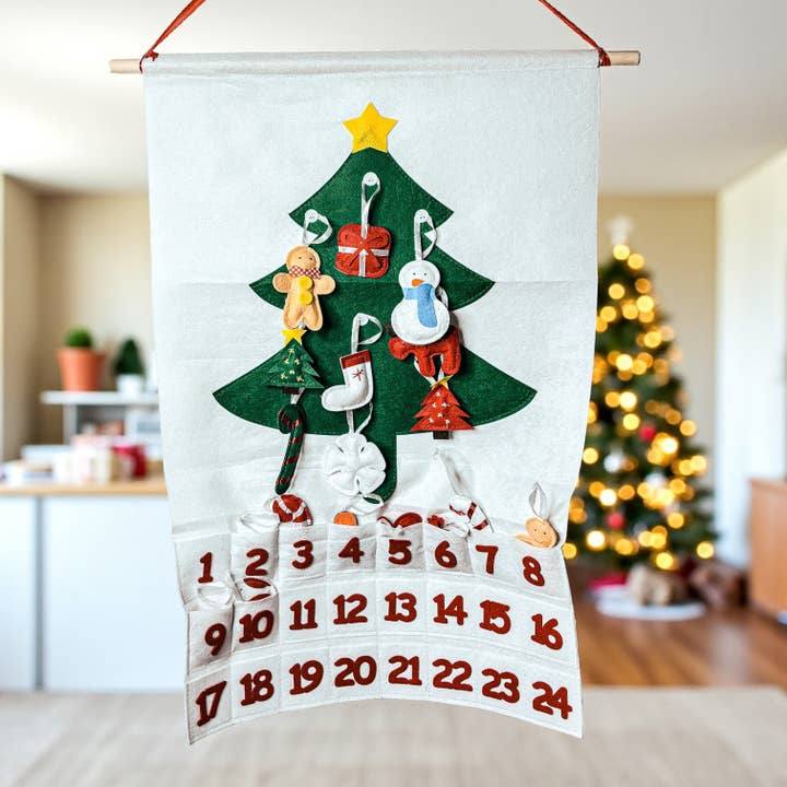 Gia Roma - Wholesale Advent calendar - Felt Advent Calendar with Handmade Plush Ornaments Reusable14