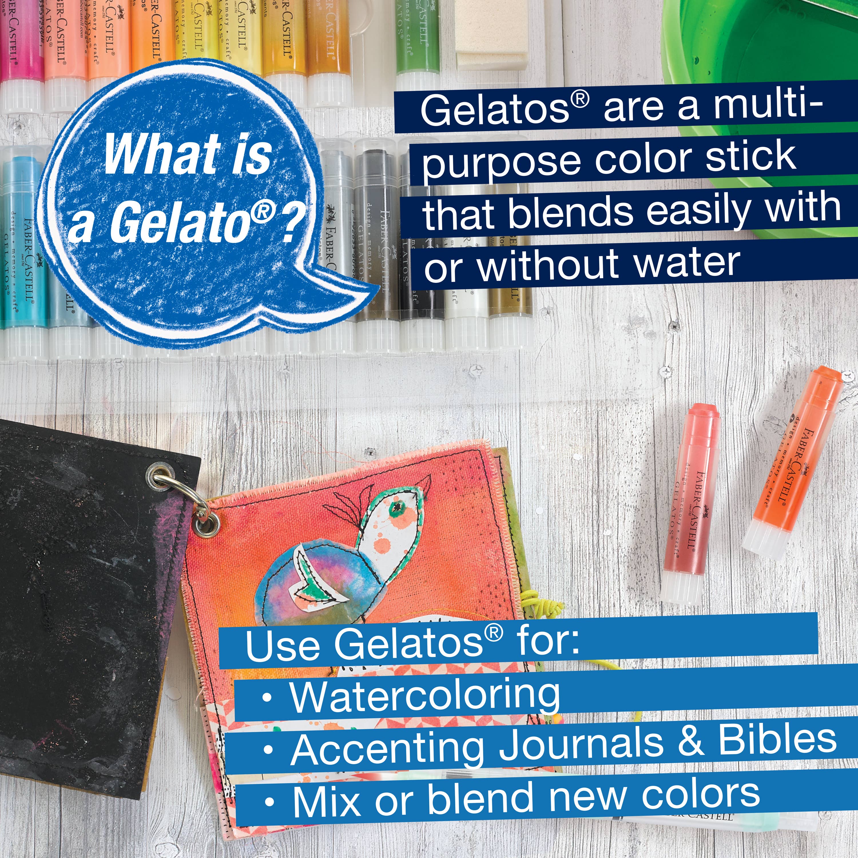 Faber-Castell / Creativity for Kids - Wholesale Art Set - Kids & Baby - Gelatos Pigment Sticks Art Gift Set for Hobby Artists 15