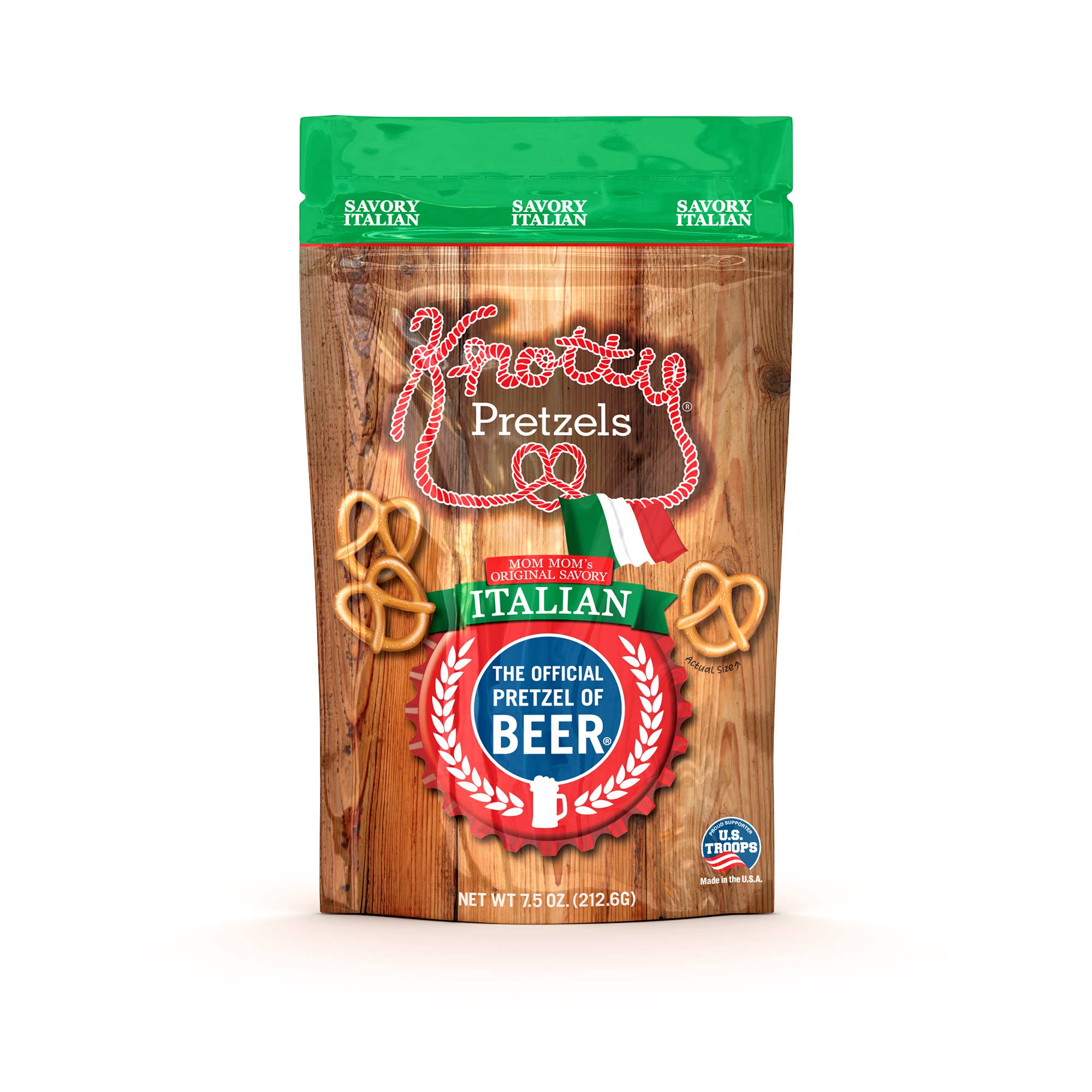 Knotty Snacks LLC - Wholesale Pretzels - Italian Mini Twist Pretzels 7.5oz