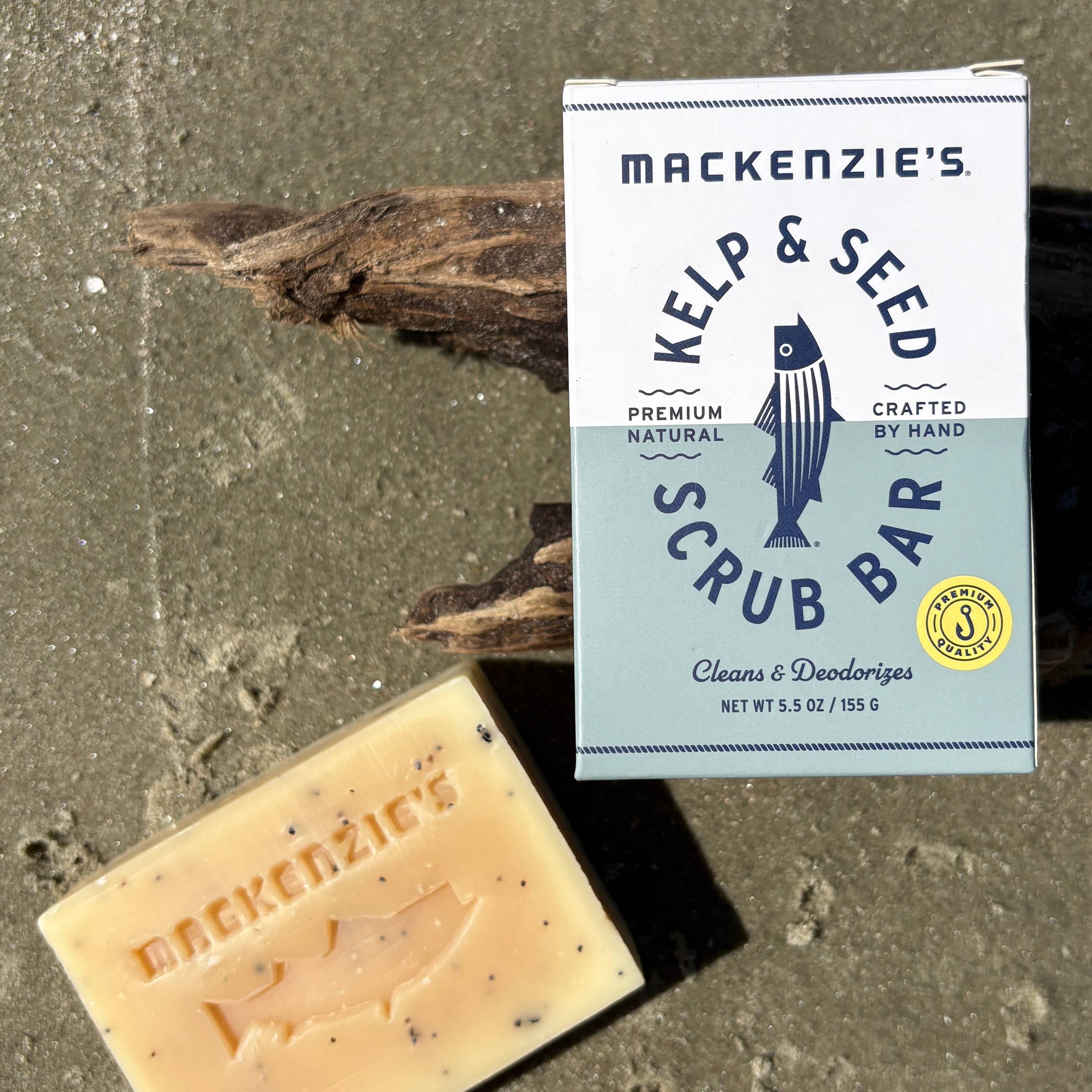 MacKenzie's Fisherman - Wholesale Bar Soap - Kelp & Seed Scrub Bar- 5.5 oz (12 qty)2