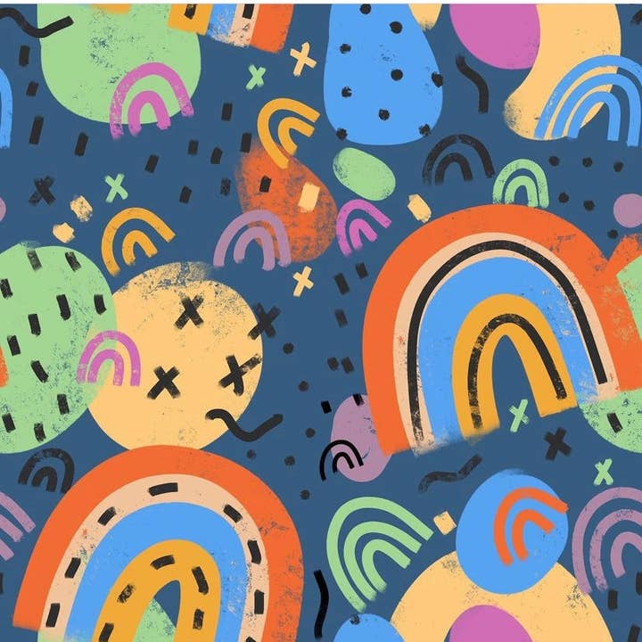 Camiseta retro Rainbows para venta al por mayor de NoodleDoo Handmade