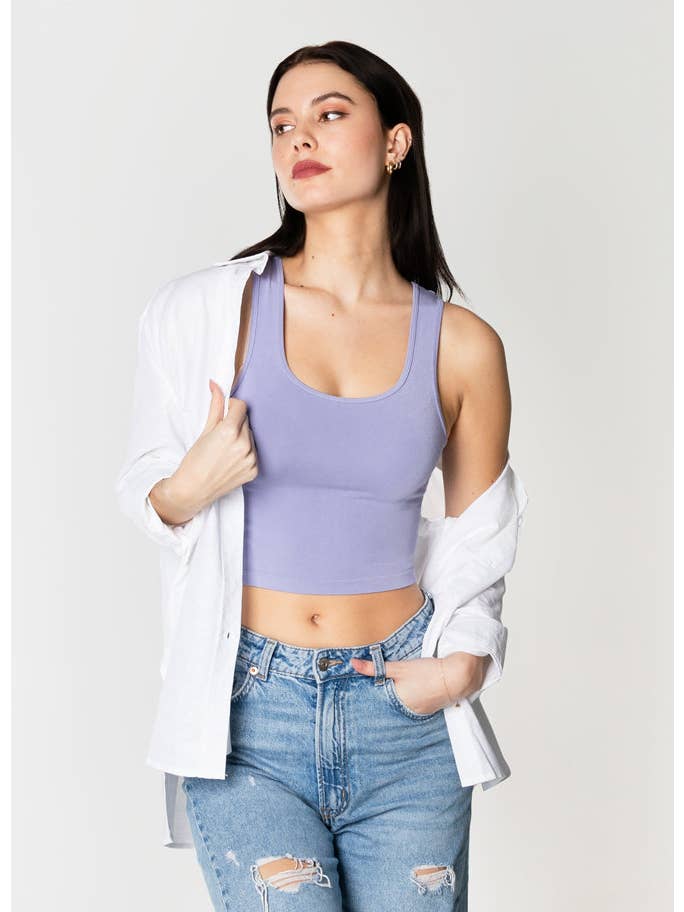 C'est Moi Clothing Co - Wholesale Tank Top - Women's - Bamboo Crop Tank Top- CEBT11058