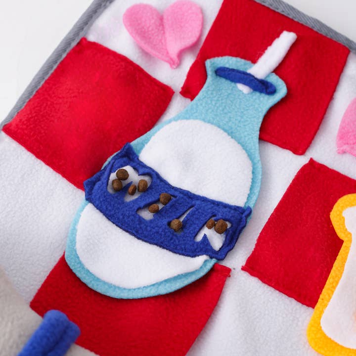 LUFTPETS - Wholesale Pet Mat - Dog - Red Bone Snuffle Mat for Dogs – 24" Squeaky Enrichment Toy4