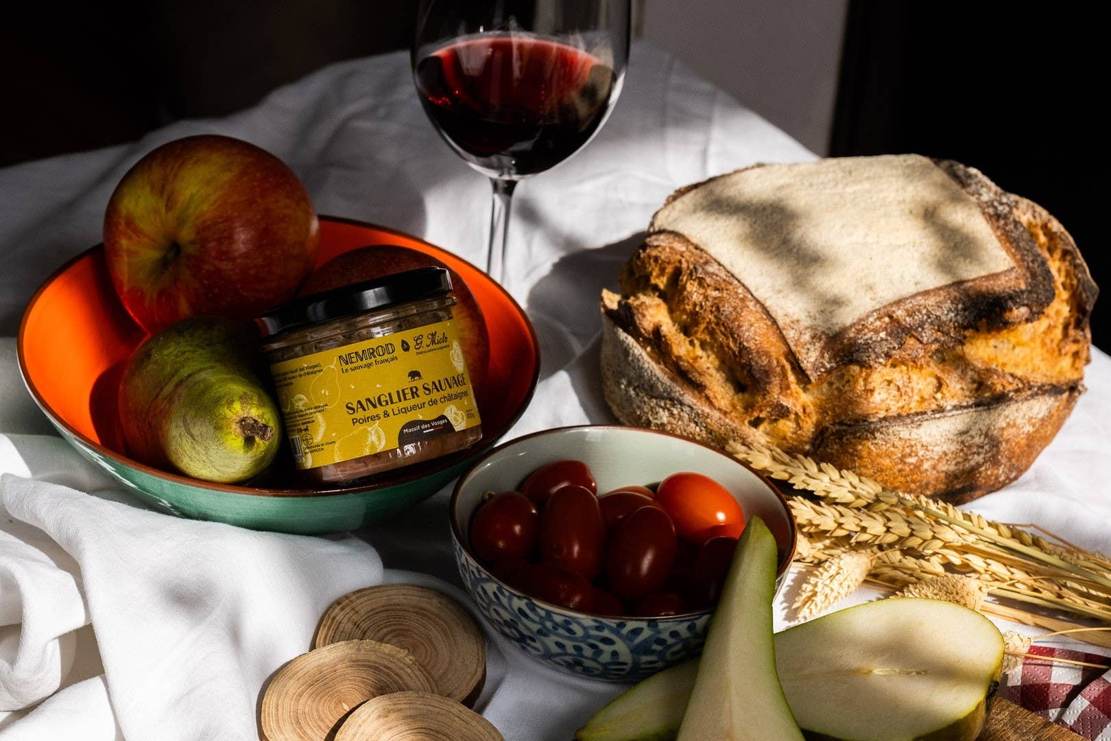 Nemrod - Vente Sauces - Terrine de Sanglier aux poires et liqueur - Gibier - 100g2