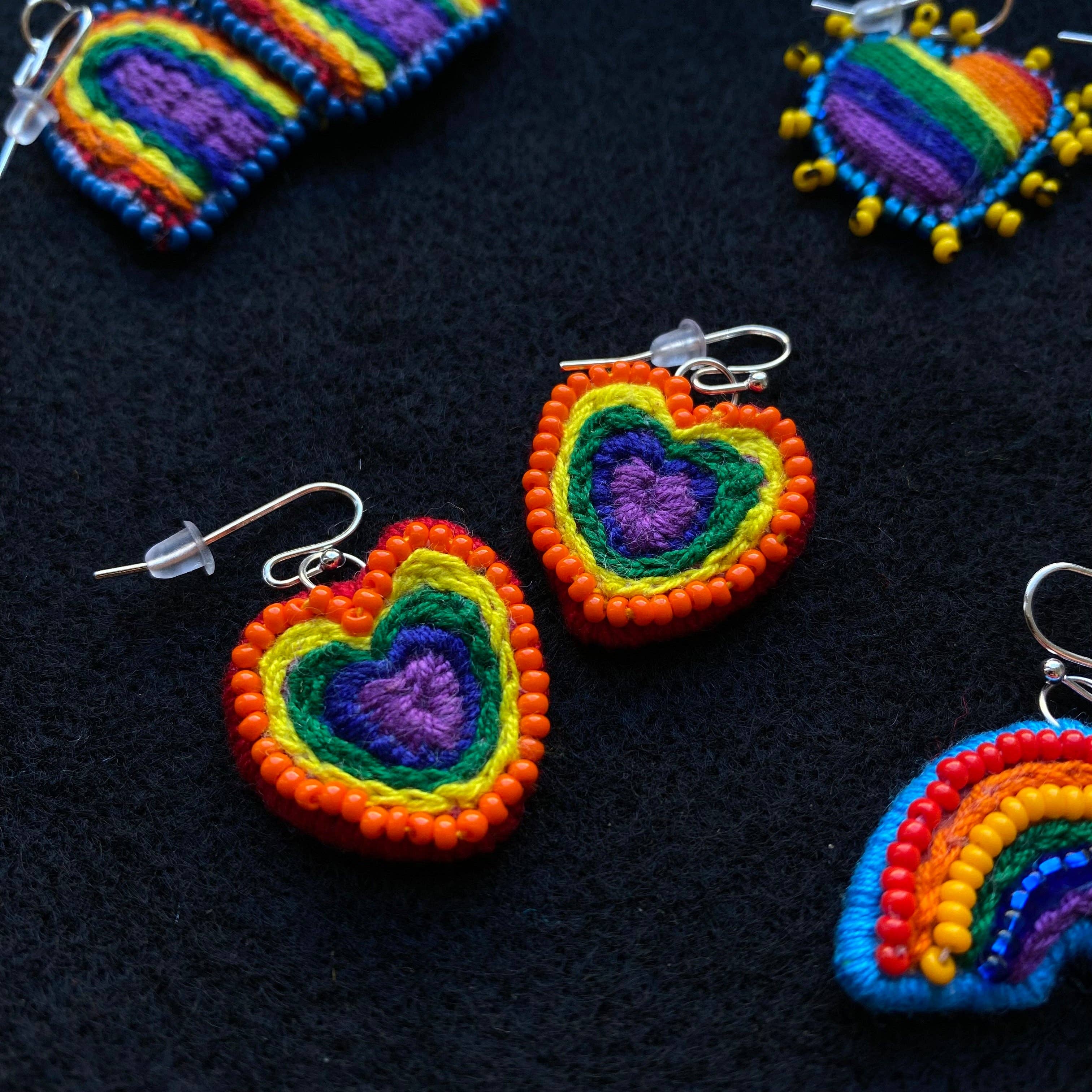 SWIETstuff - Wholesale Dangle Earrings - Rainbow + Heart Earrings1
