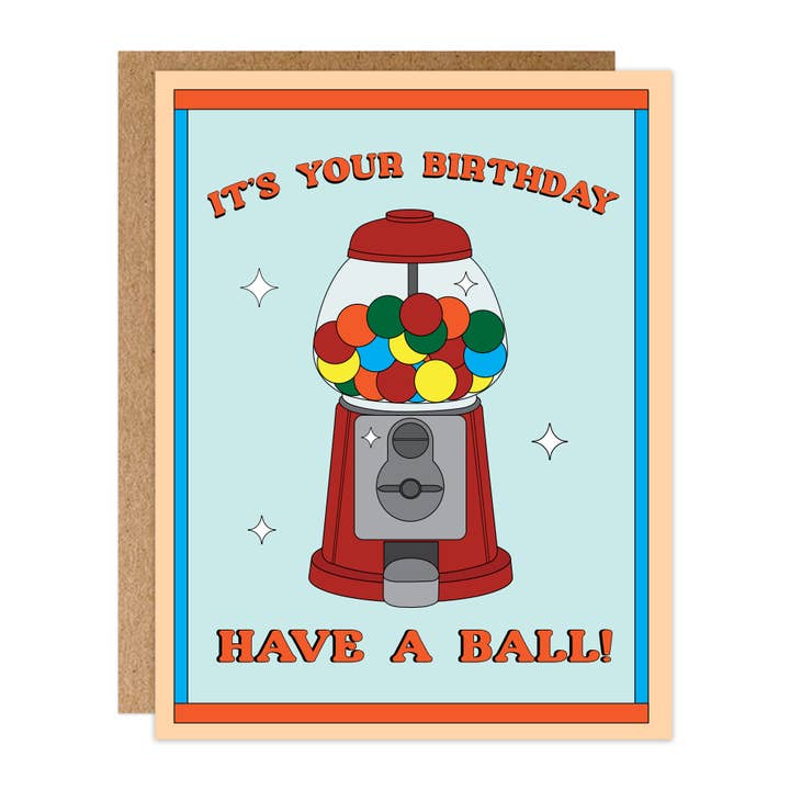 Retro Gumball Kort for engroshandel hos Poppermost Prints