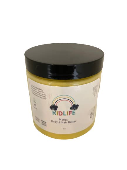 KIDLIFE-Beurre de Mangue Corps et Cheveux 8 oz pour la vente par KIDLIFE by KJ3 Essentials