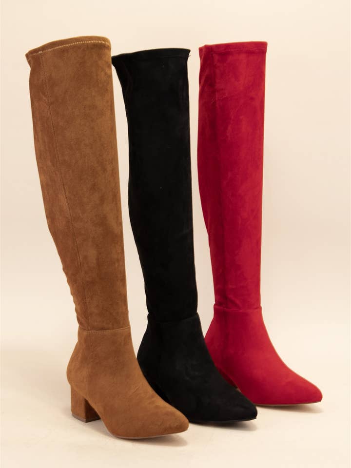 Bottes hautes ajustées à bout pointu WYNTER-1 pour la vente par CCOCCI