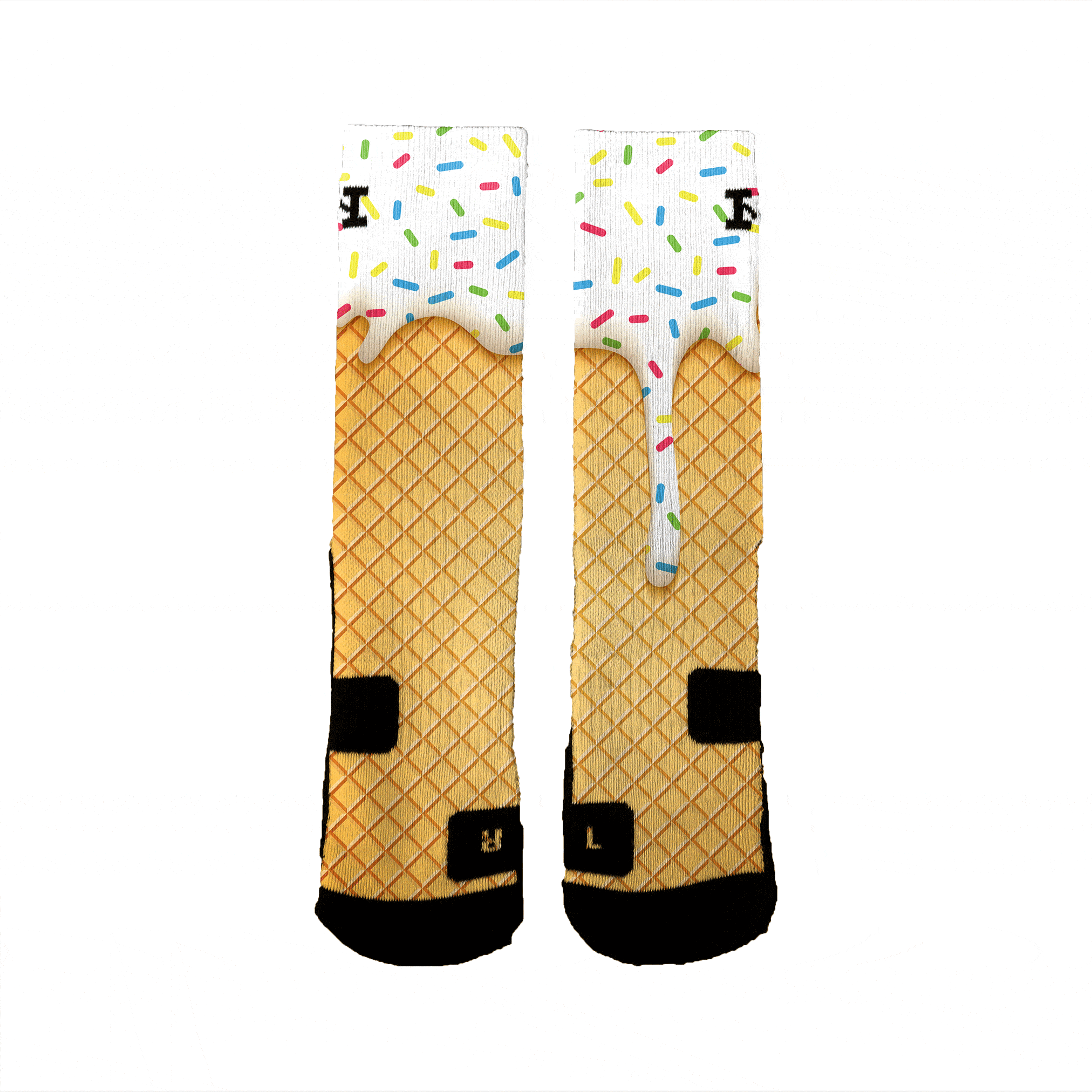 HoopSwagg - Wholesale Socks - Unisex - Ice Cream Unisex Socks with Sweet Vanilla Design0