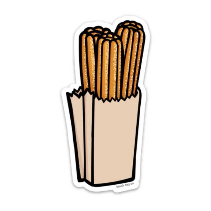 Blank Tag Co. Stickers - Waterproof Stickers - Wholesale Sticker - The Churros Sticker0