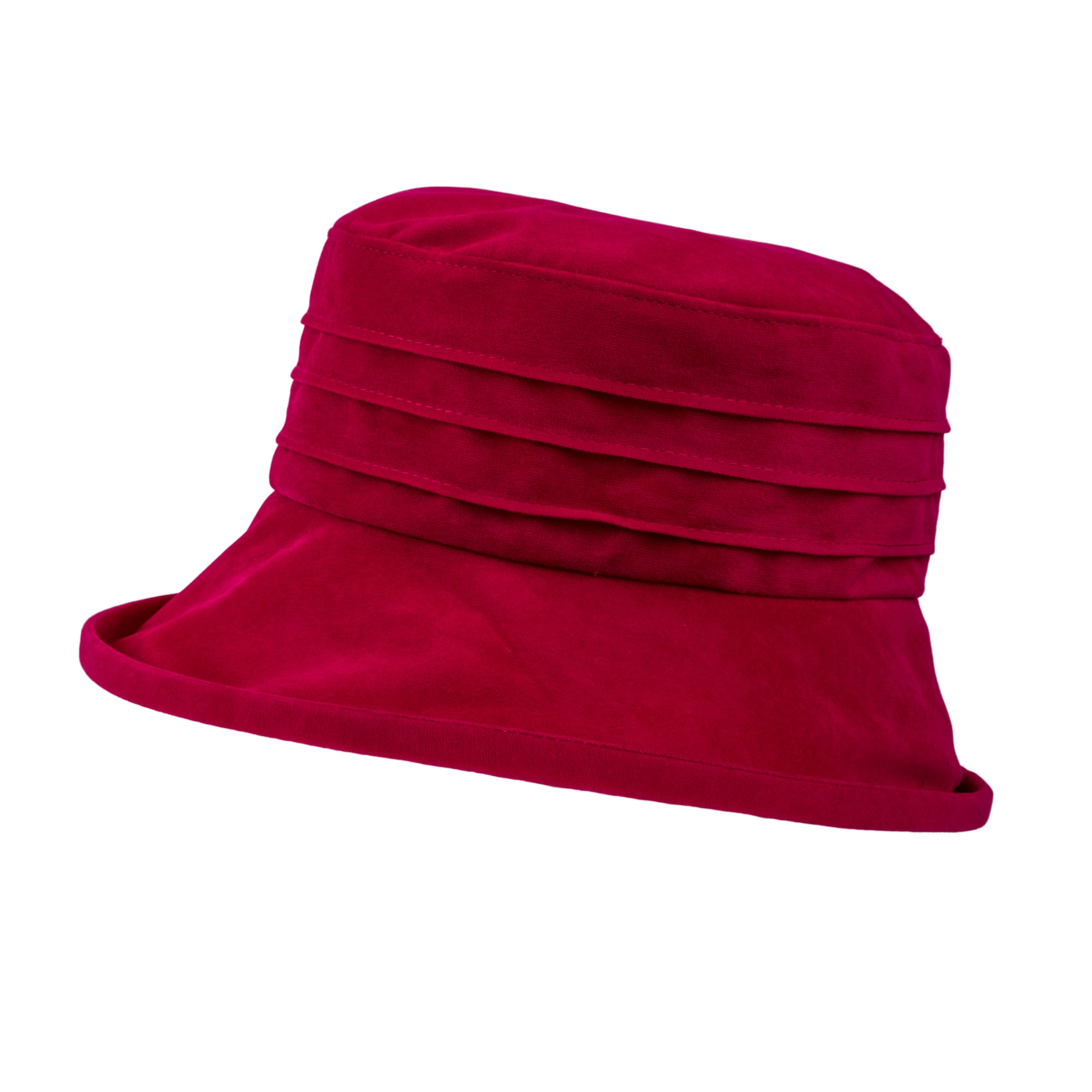 Proppa Toppa Hats - Wholesale Fedora - Women's - Water Resistant Ladies Velour Pin tuck Packable Hat7