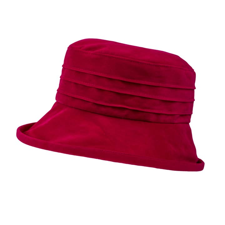 Proppa Toppa Hats - Wholesale Fedora - Women's - Water Resistant Ladies Velour Pin tuck Packable Hat7