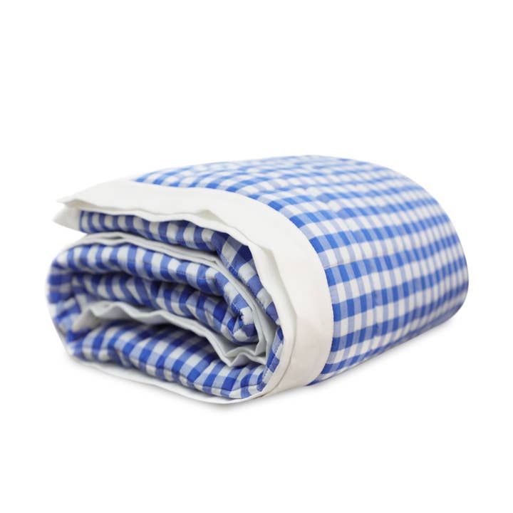 Amore Beauté - Wholesale Quilt - Blue White Gingham Cotton Quilt and Shams, Multiple Sizes