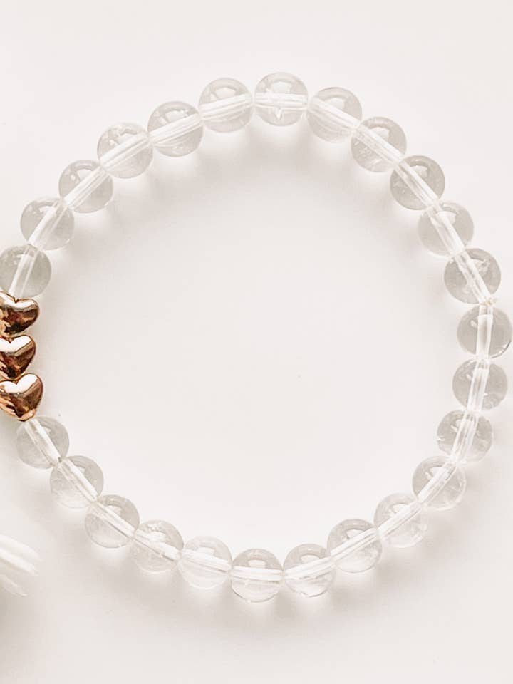 Pulseira quartzo coração por atacado de Little Old Soul Co.