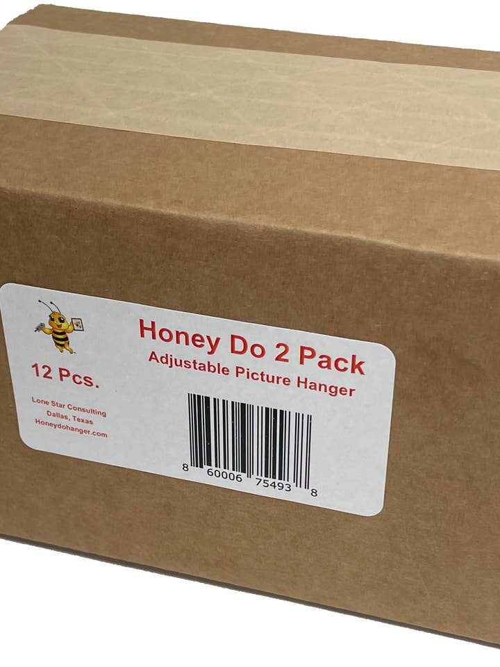 HoneyDo® 2-Pack Precision Adjustable Picture Frame & Art Hanger - 12 PER CASE for wholesale by HoneyDo® Precision Adjustable Pictures