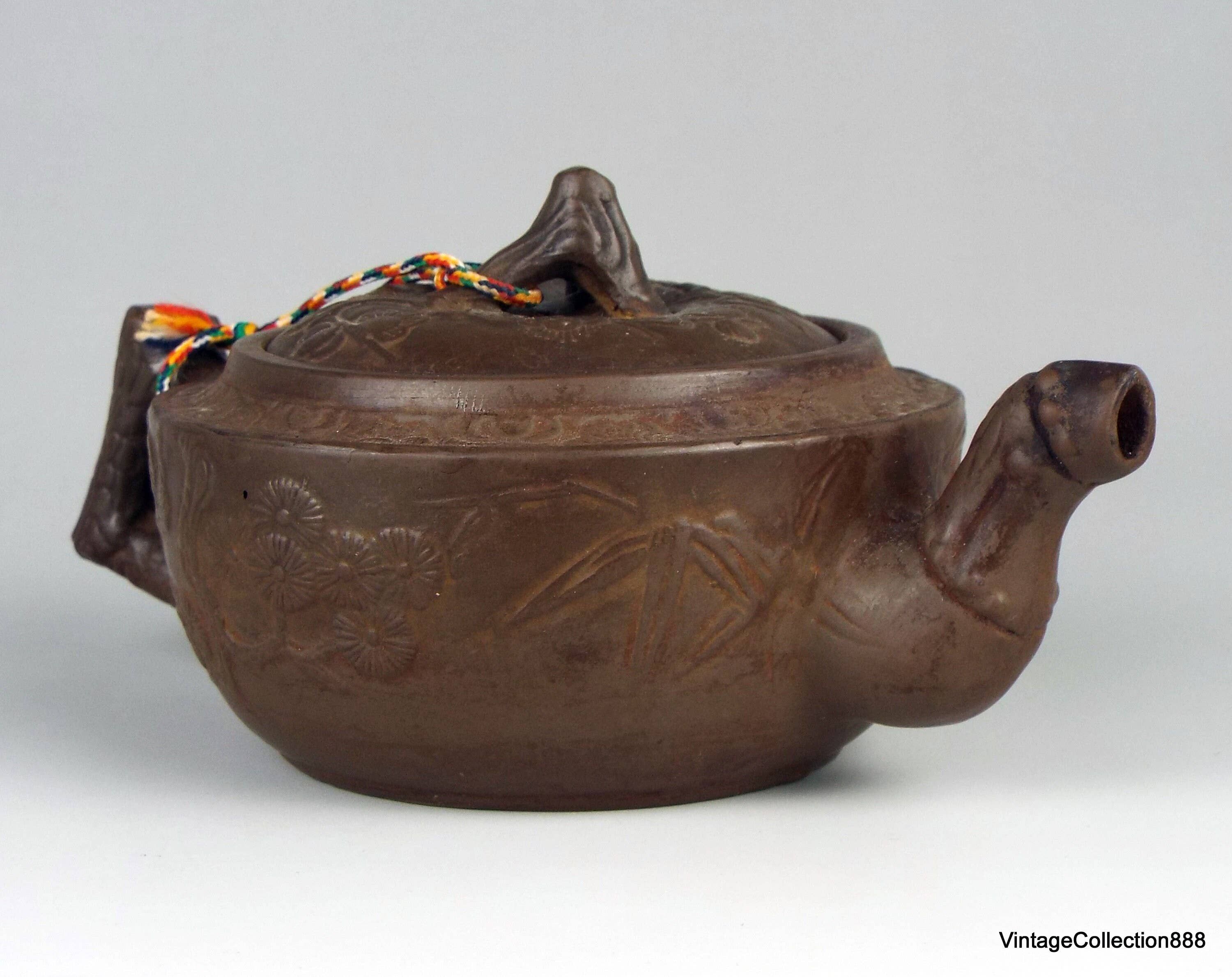 Vintagecollection888 - Wholesale Tea Pot - Old Chinese Clay Teapot with Floral Pattern1