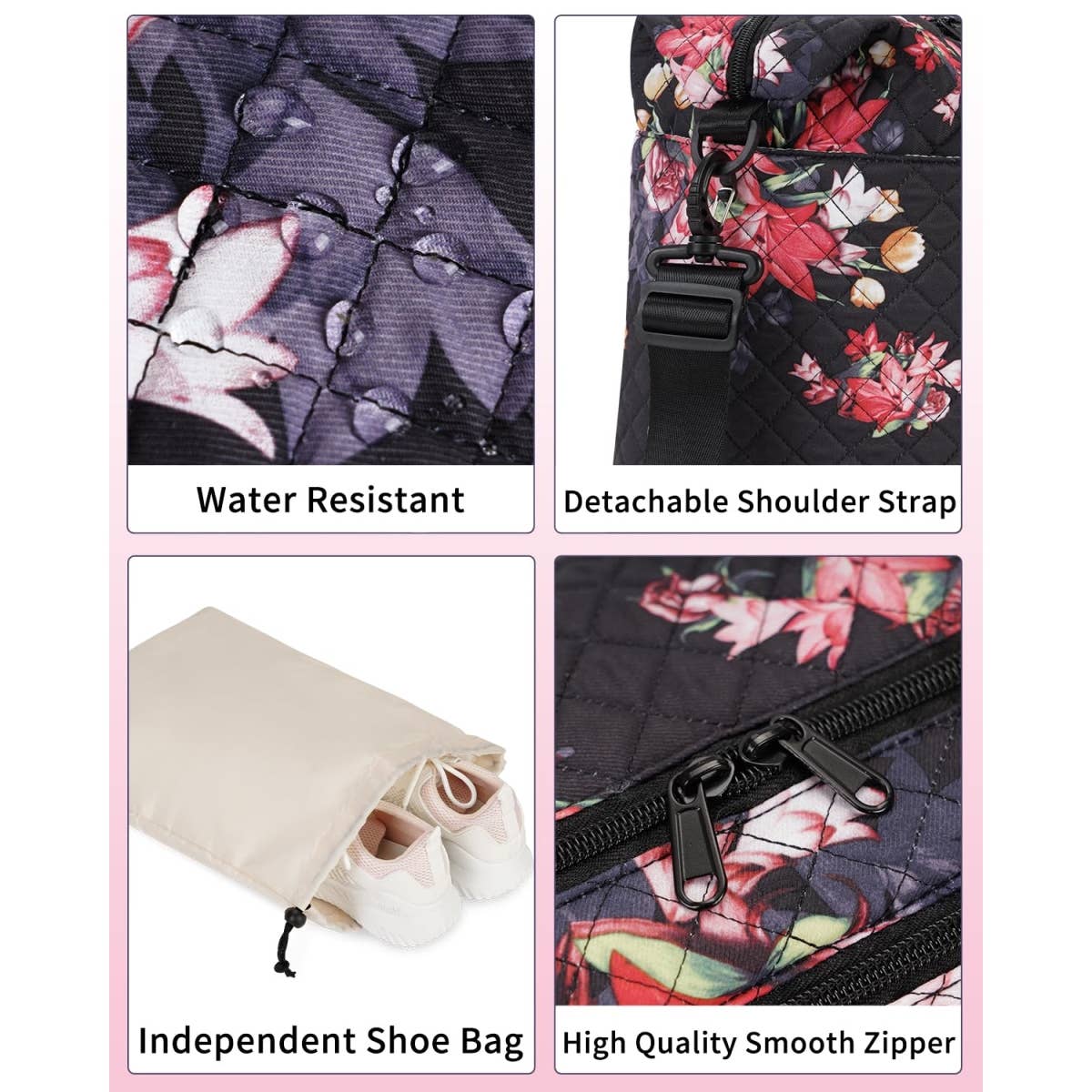 wandf – Großhandel Weekender-Tasche – Unisex – Gesteppte Schultertaschen Flugzeug Reisetasche Unter Sitz Tasche27