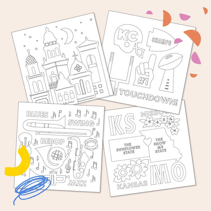 Ampersand Design Studio - Wholesale Coloring & Activity Book - Kids & Baby - Coloring Kansas City: A Coloring Adventure1