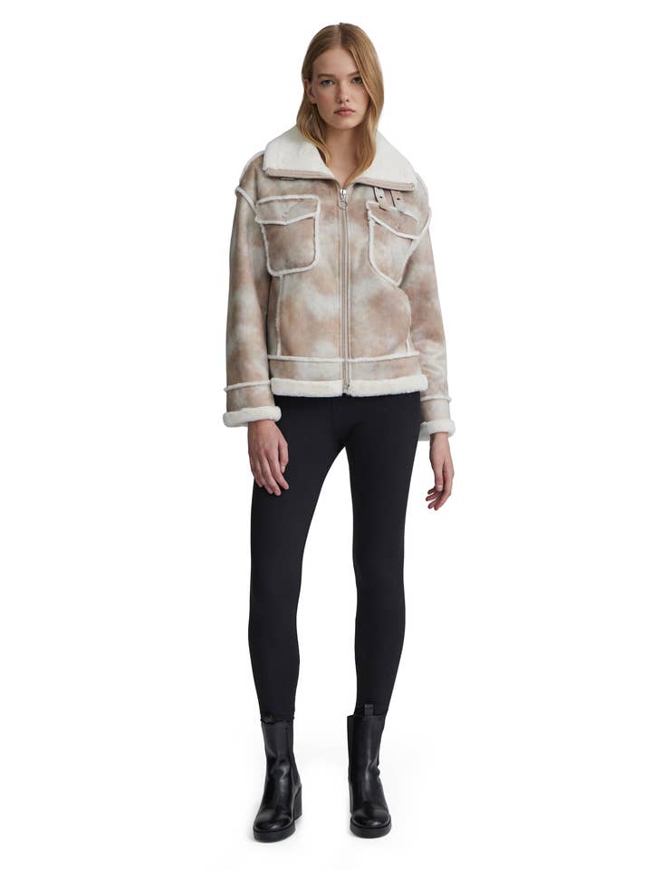 NVLT – wholesale Jacka - Dam – Y2313NVL- Mönstrad Bikerjacka i Fuskpäls
